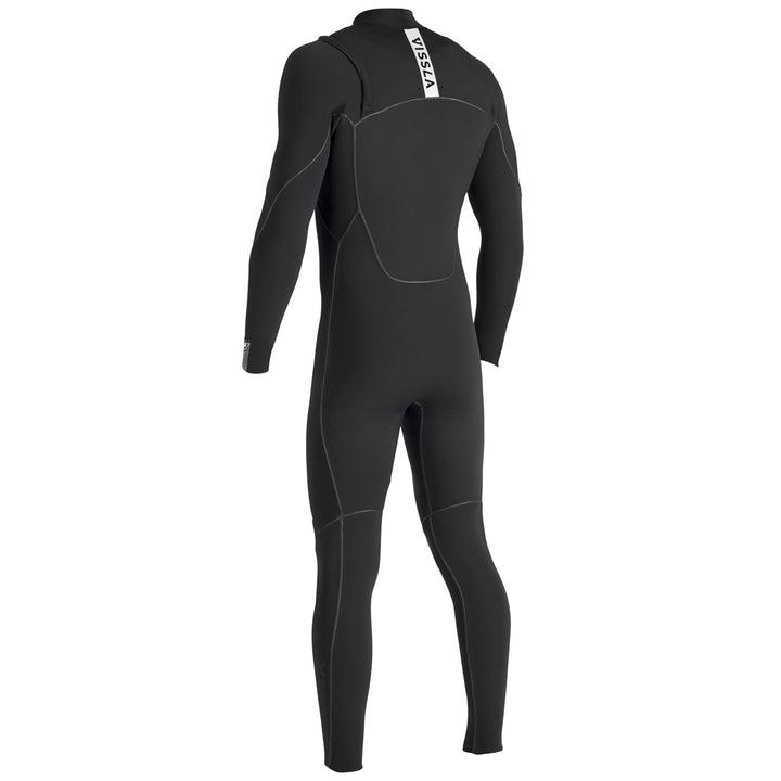 Vissla 7 Seas Power Seam 4/3 Chest Zip Wetsuit Black