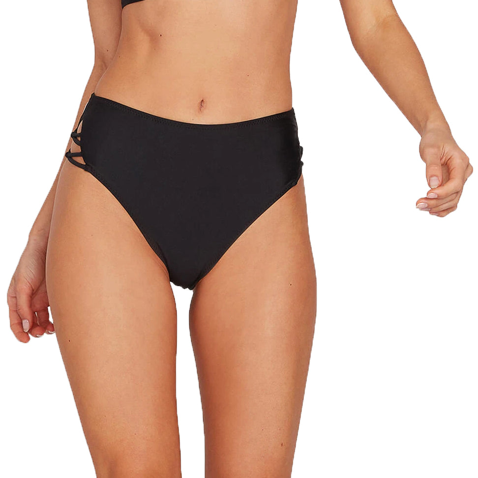 Volcom Simply Solid Retro Bikini Bottoms - Women's Black