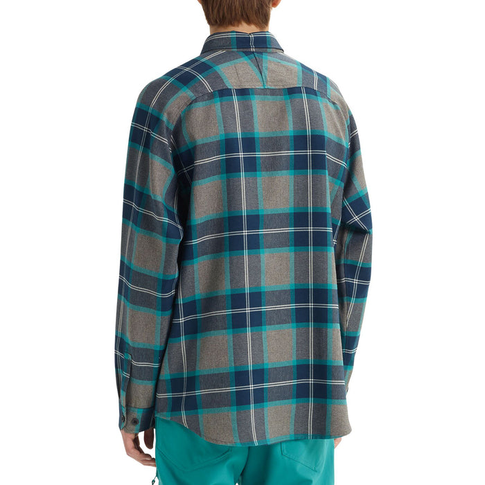Analog Transmission Long-Sleeve Flannel Shirt Green-Blue Mind Plaid