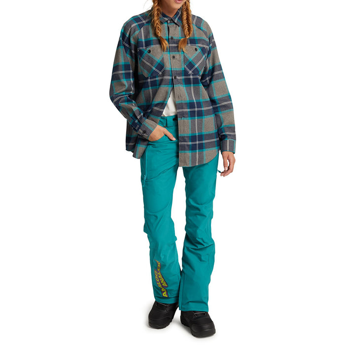 Analog Transmission Long-Sleeve Flannel Shirt Green-Blue Mind Plaid