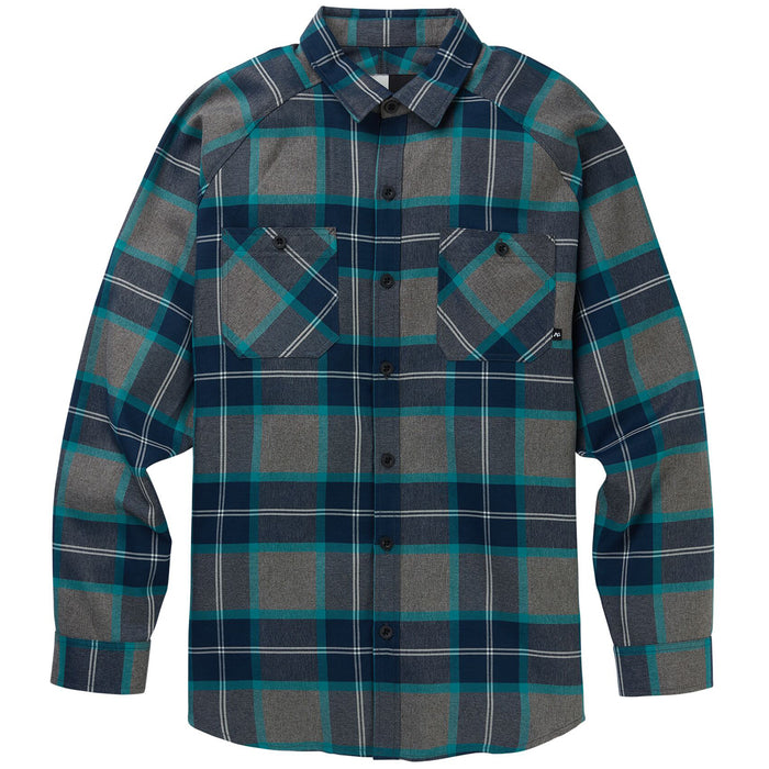 Analog Transmission Long-Sleeve Flannel Shirt Green-Blue Mind Plaid