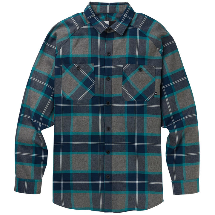 Analog Transmission Long-Sleeve Flannel Shirt Green-Blue Mind Plaid