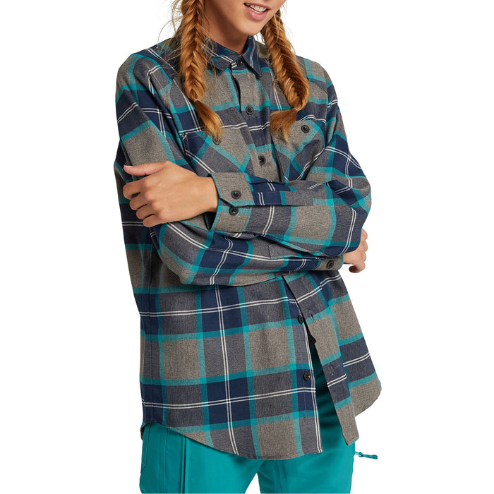 Analog Transmission Long-Sleeve Flannel Shirt Green-Blue Mind Plaid