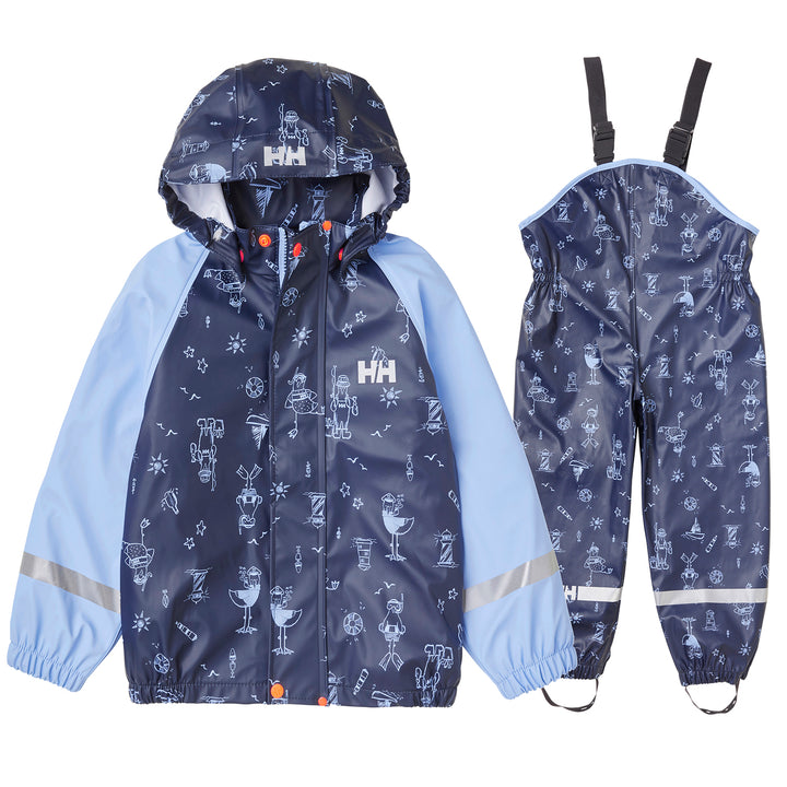 Helly Hansen Bergen AOP PU Rainset - Little Kids' Navy