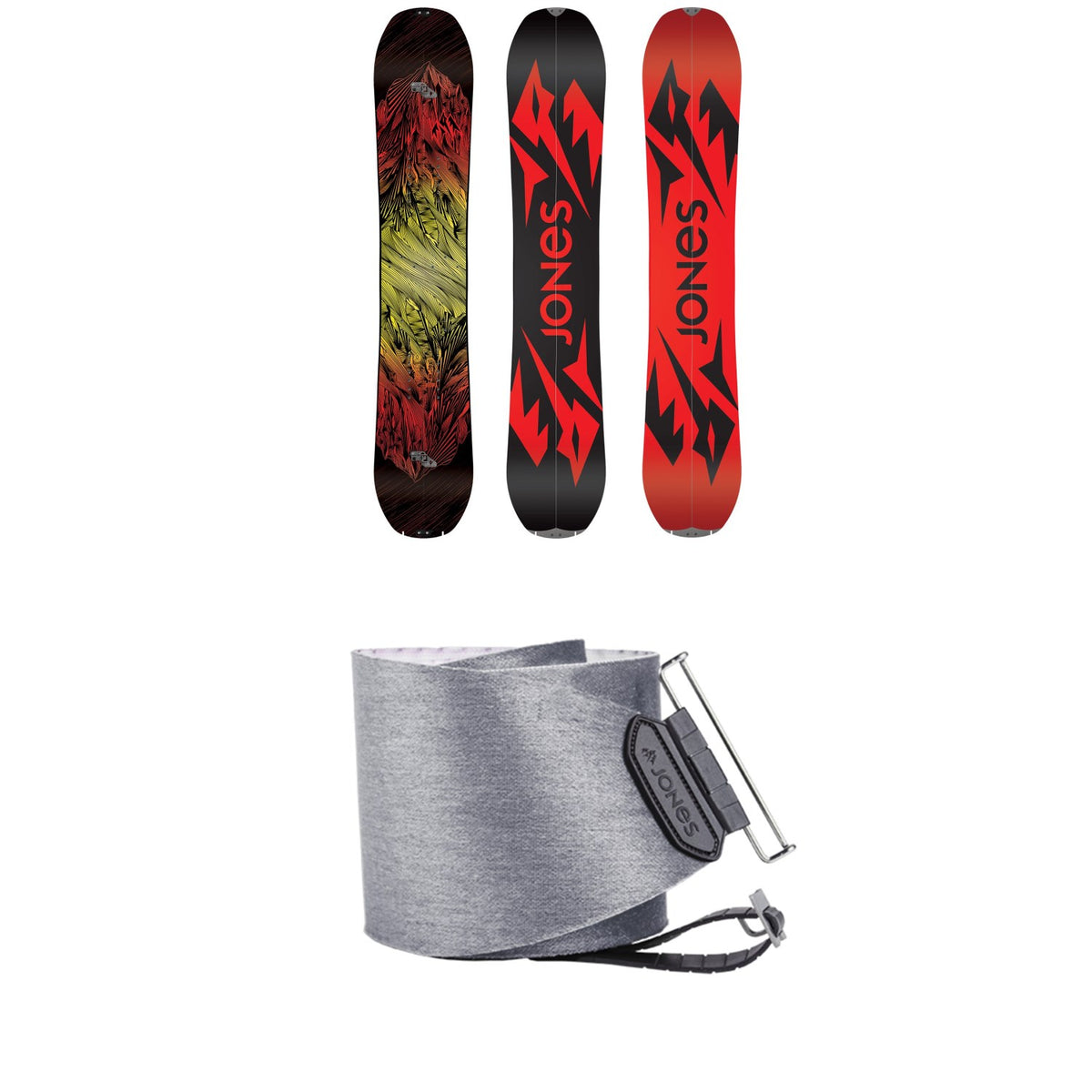 Jones Mountain Twin Splitboard 2020 + Nomad Quick Tension Tail Clip Splitboard Skins