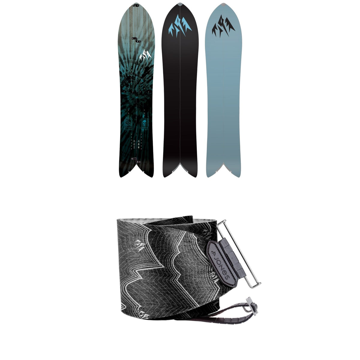 Jones Storm Chaser Splitboard 2020 + Nomad Pro Quick Tension Tail Clip Splitboard Skins