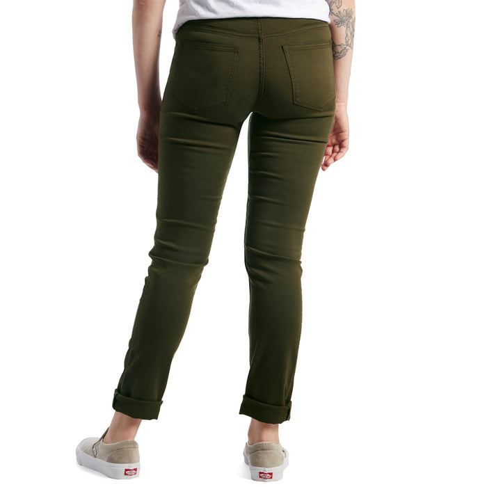 DU/ER No Sweat Slim Straight Pants - Women's Army Green