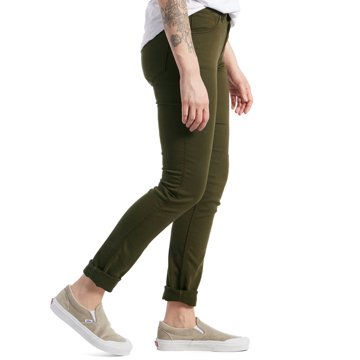 DU/ER No Sweat Slim Straight Pants - Women's Army Green