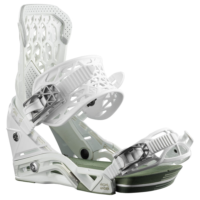 Salomon Highlander Snowboard Bindings 2020 White/Oil Green
