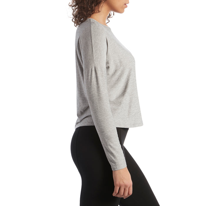 Beyond Yoga Morning Lightweight Cropped Pullover - Women's Silver Mist