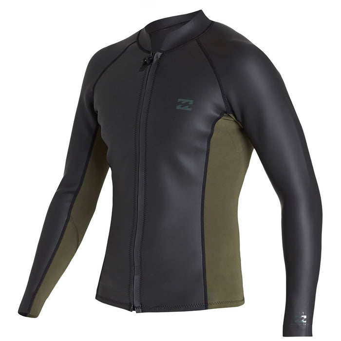 Billabong 1mm Revolution Front Zip Wetsuit Jacket Military