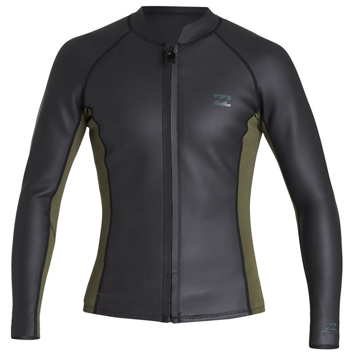 Billabong 1mm Revolution Front Zip Wetsuit Jacket Military