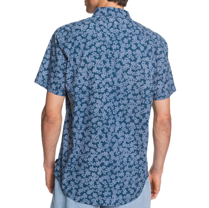 Quiksilver Dots Flower Short-Sleeve Shirt Majolica Blue Dots Flower
