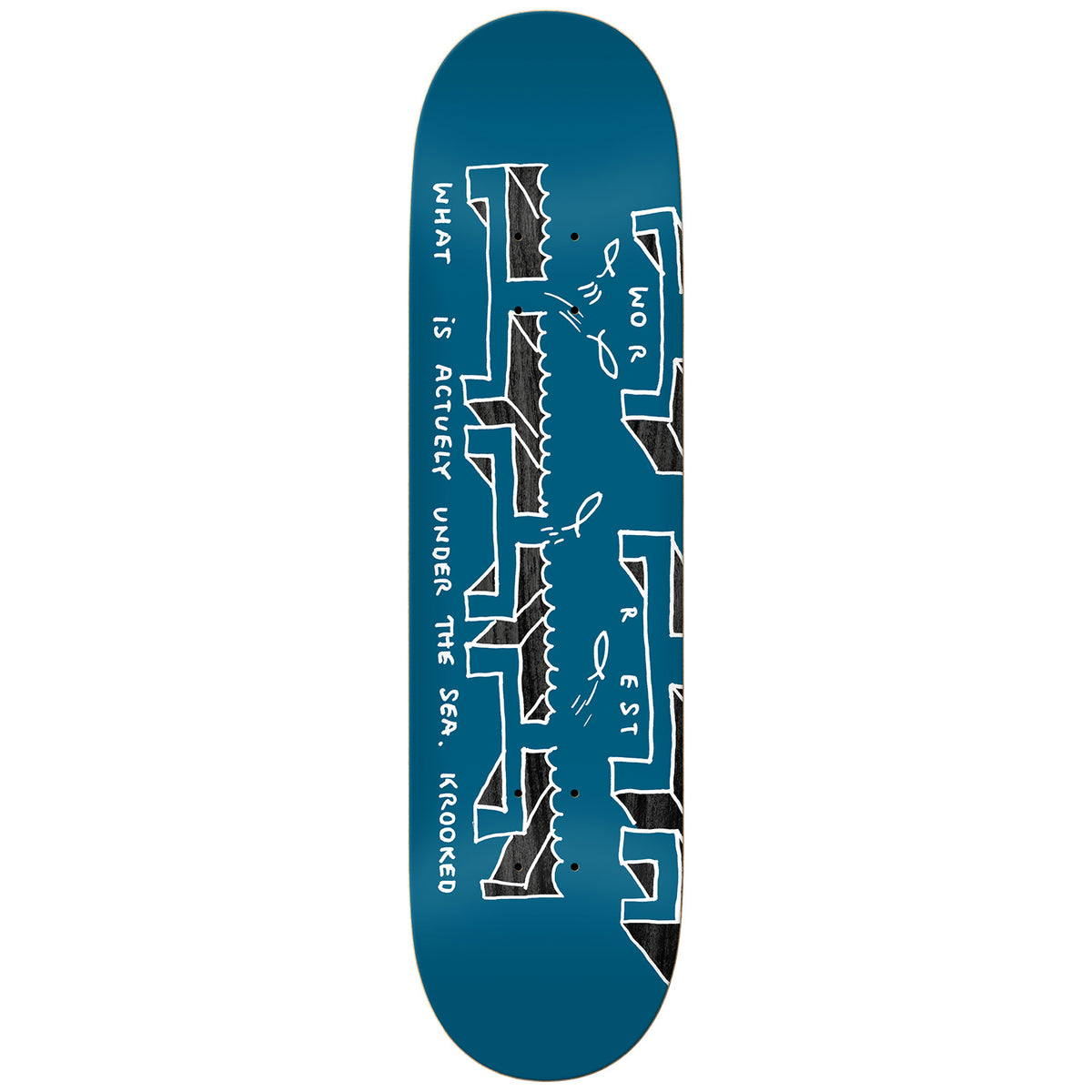 Krooked Worrest The Sea Twin Tail Slick 8.30 Skateboard Deck