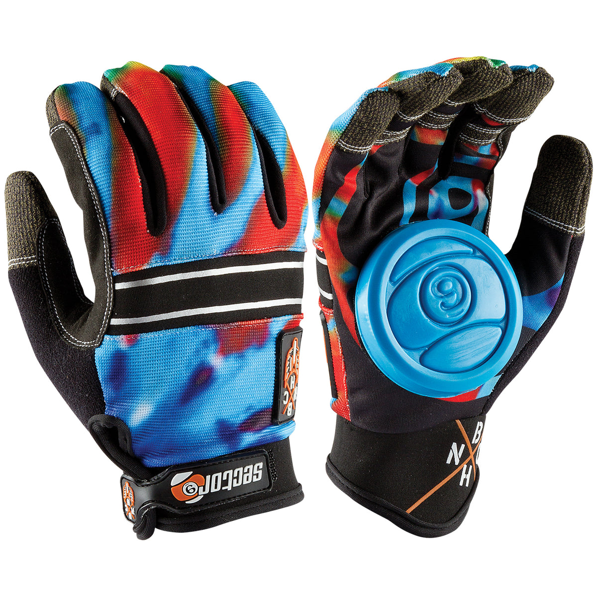 Sector 9 BHNC Longboard Slide Gloves Acid Blue