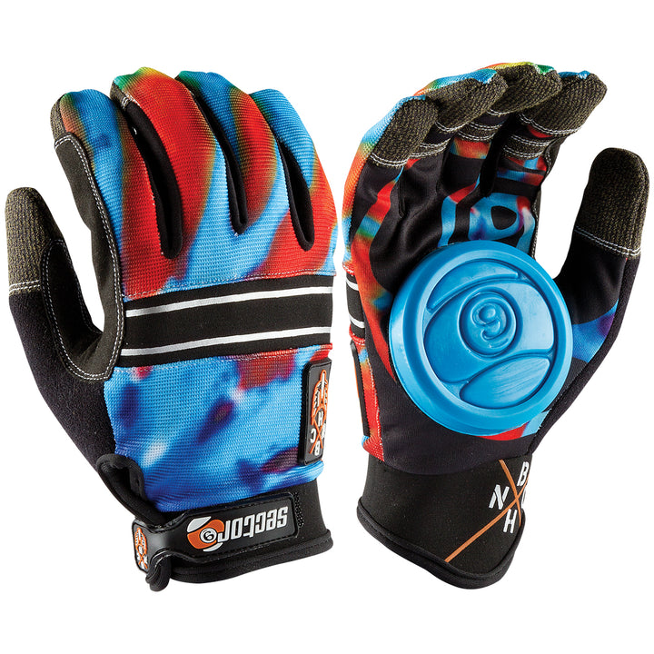 Sector 9 BHNC Longboard Slide Gloves Acid Blue