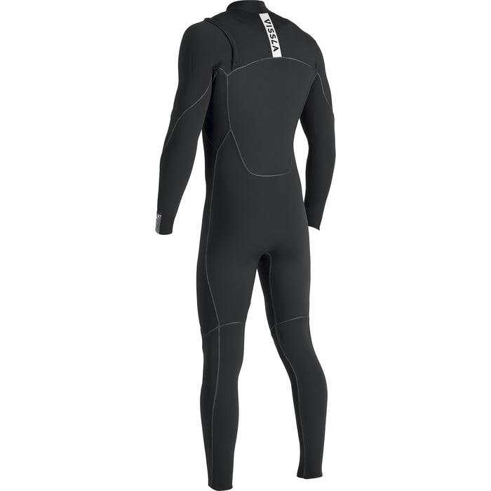 Vissla 7 Seas Power Seam 3/2 Chest Zip Wetsuit Black