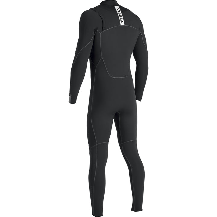 Vissla 7 Seas Power Seam 3/2 Chest Zip Wetsuit Black