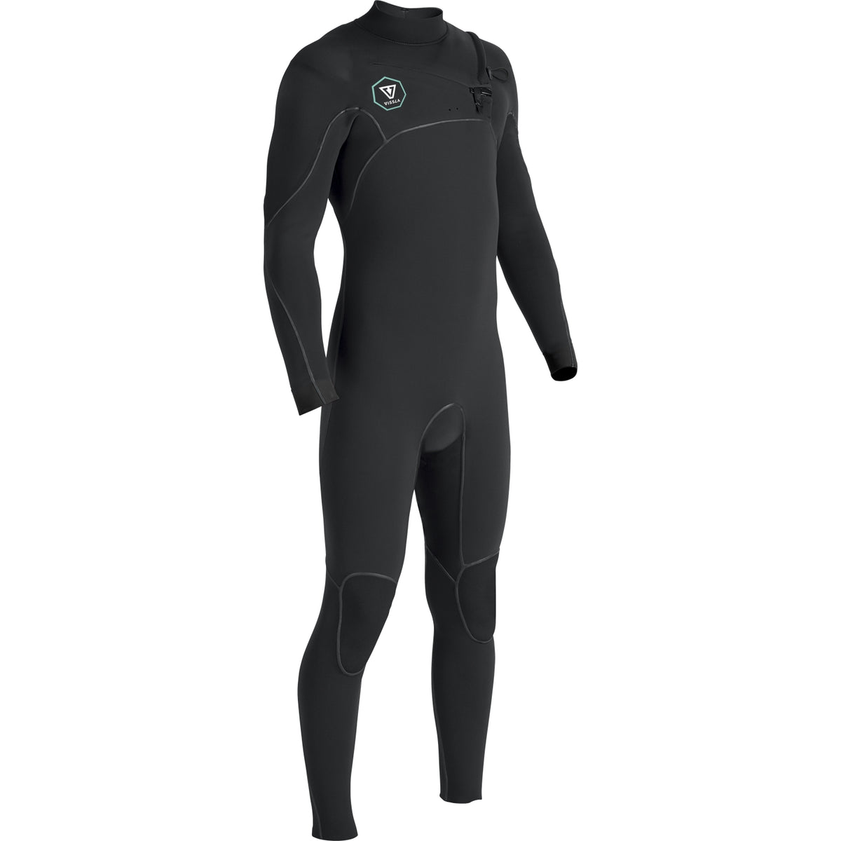 Vissla 7 Seas Power Seam 3/2 Chest Zip Wetsuit Black