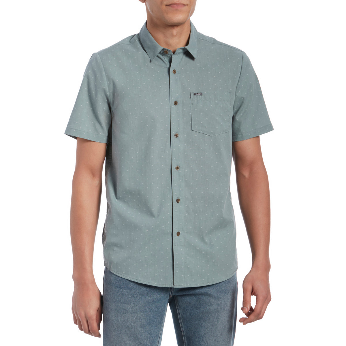Volcom Stallcup Short-Sleeve Shirt Cool Blue