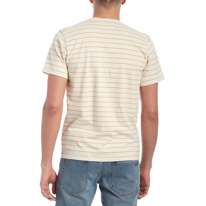 Mollusk Stripe Pocket T-Shirt Natural/Golden Mustard