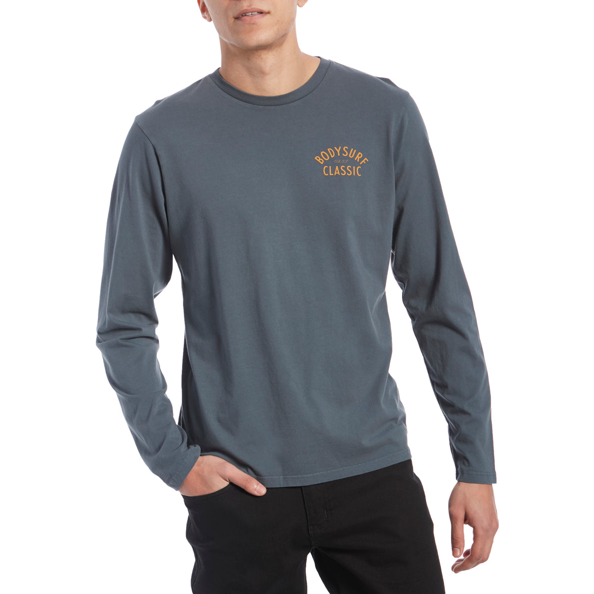 Mollusk Body Surf Classic Long-Sleeve T-Shirt Indigo