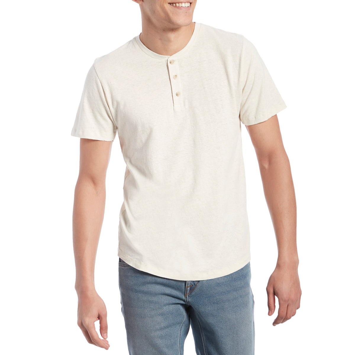 Mollusk Short-Sleeve Henley T-Shirt Natural