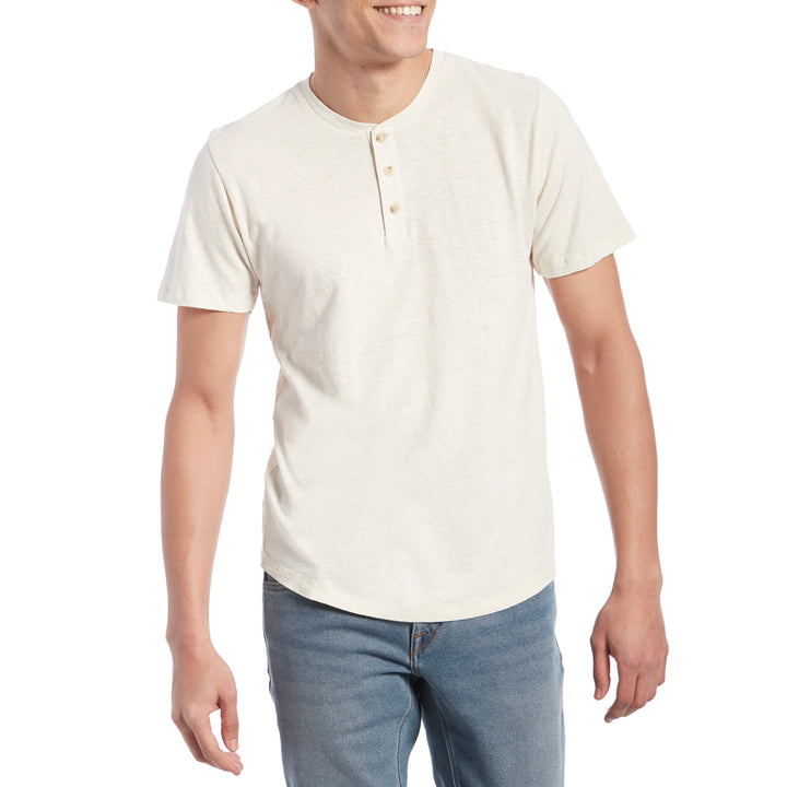 Mollusk Short-Sleeve Henley T-Shirt Natural