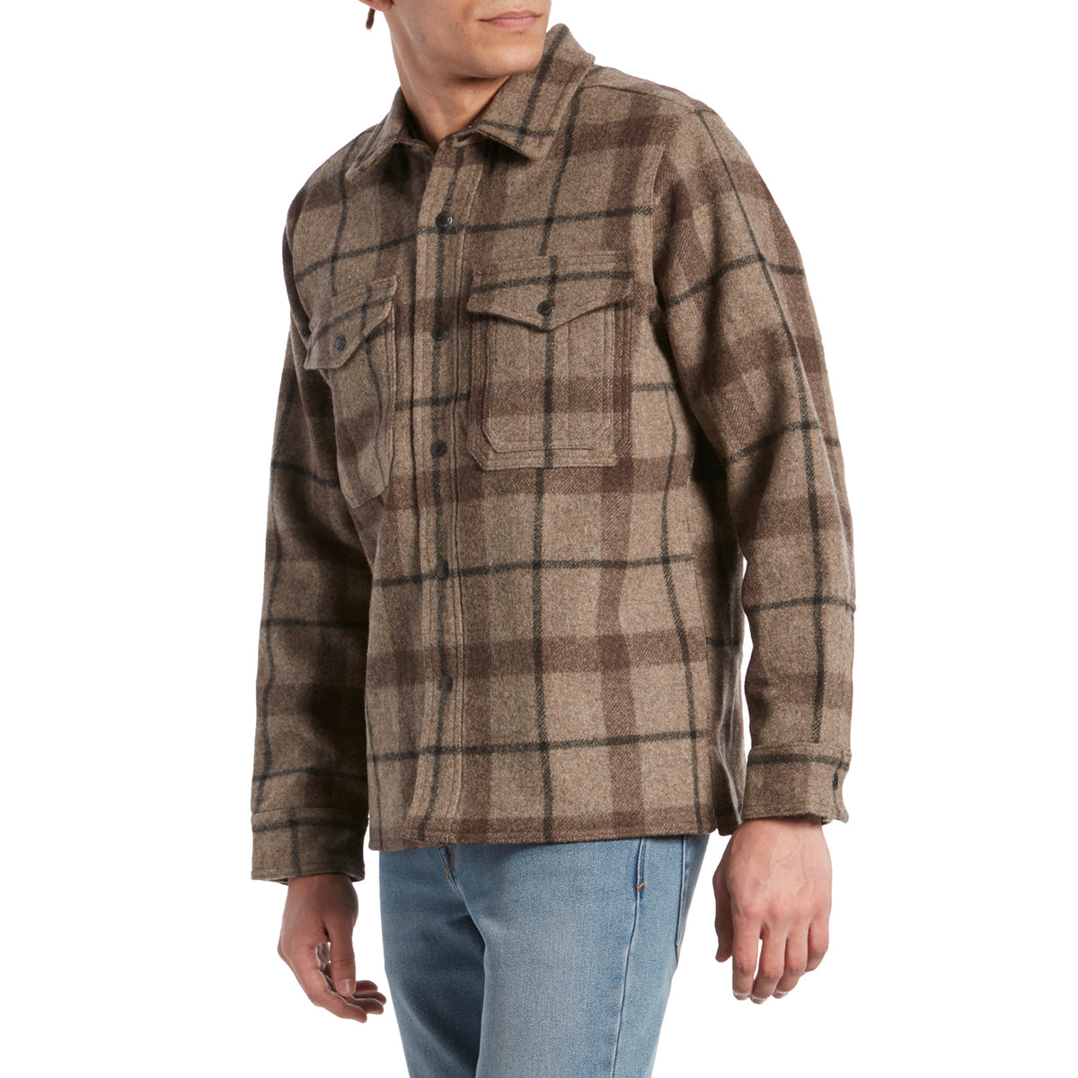 Filson Mackinaw Jac-Shirt Taupe/Brown/Black Plaid