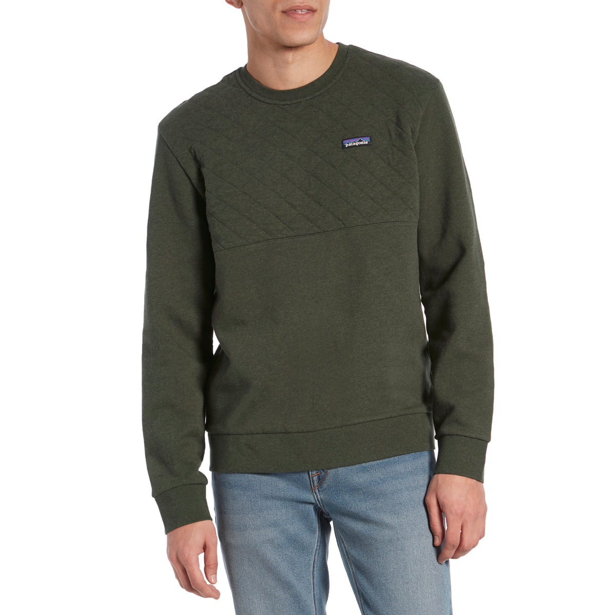 Patagonia Organic Cotton Quilt Crewneck Sweatshirt - Men's Alder Green