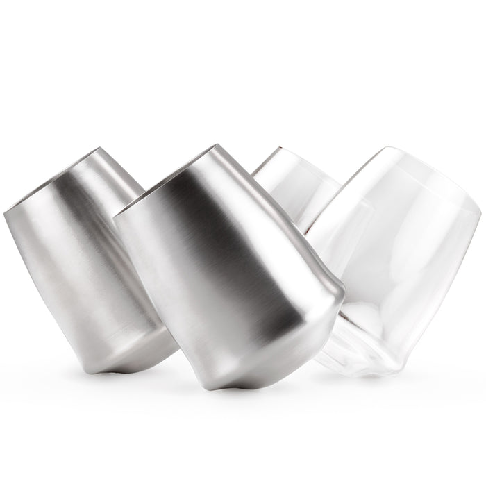 GSI Outdoors Glacier Stainless Wine Glass Brushed