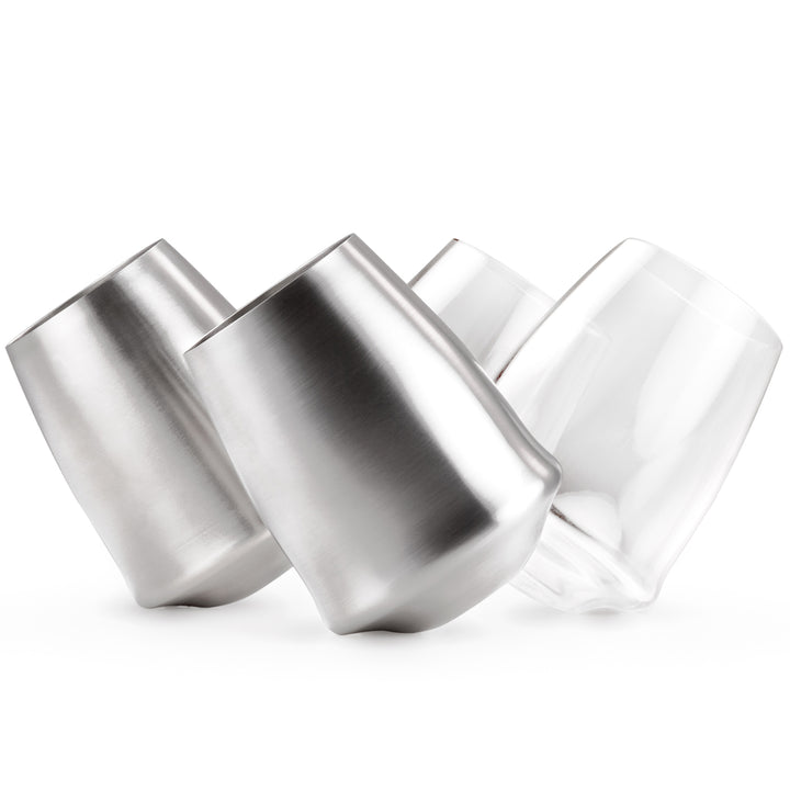 GSI Outdoors Glacier Stainless Wine Glass Brushed