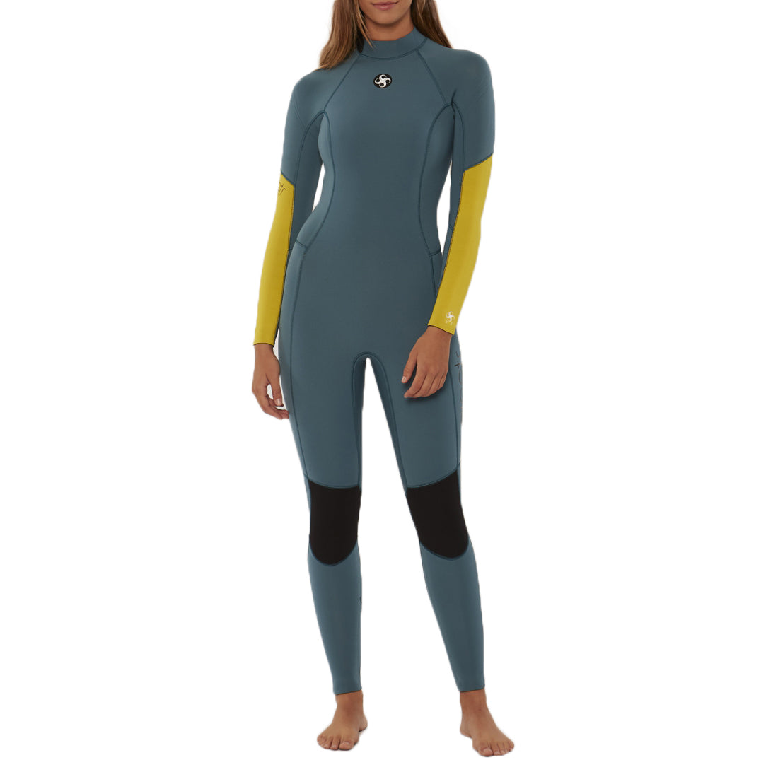 Sisstrevolution 3/2 7 Seas Back Zip Wetsuit - Women's Marine