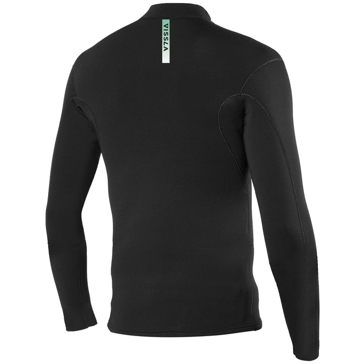 Vissla 2mm Front Zip Jacket Wetsuit Jacket Black With Jade