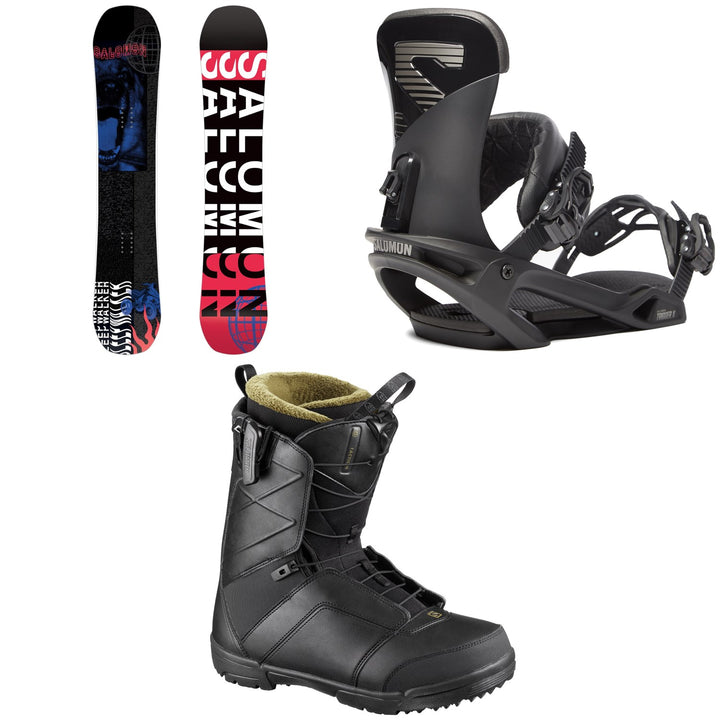 Salomon Sleepwalker Snowboard + Trigger X Snowboard Bindings + Faction Snowboard Boots 2020