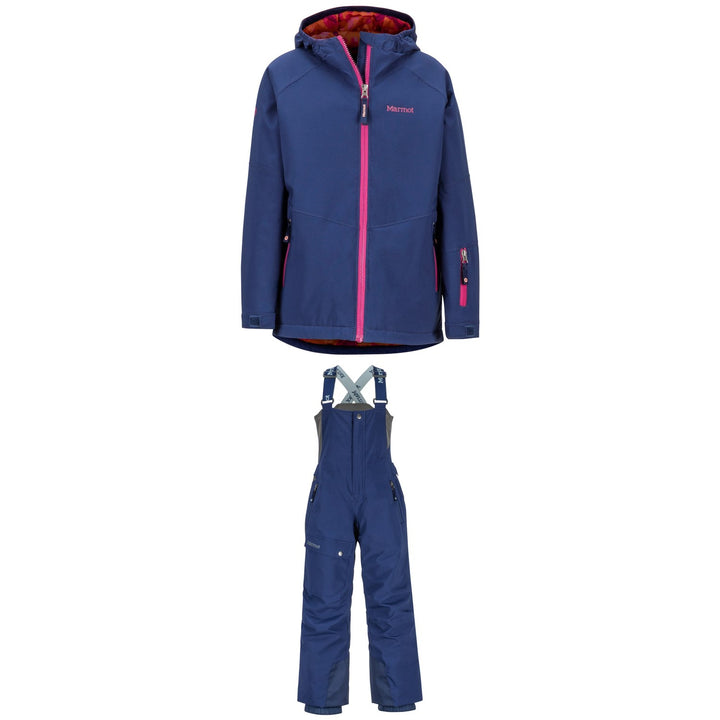 Marmot Refuge Jacket - Girls' + Marmot Rosco Bibs - Kids'