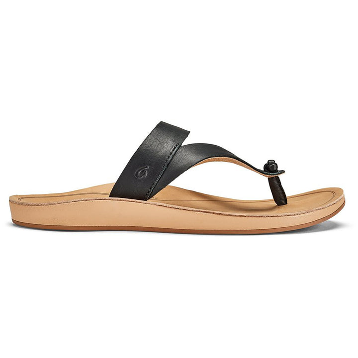 Olukai Kaekae Ko'o Sandals - Women's Black/Golden Sand