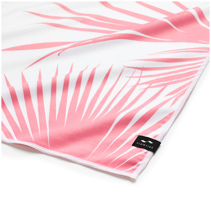Slowtide Day Palms Travel Towel Pink