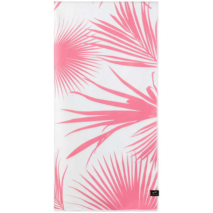 Slowtide Day Palms Travel Towel Pink