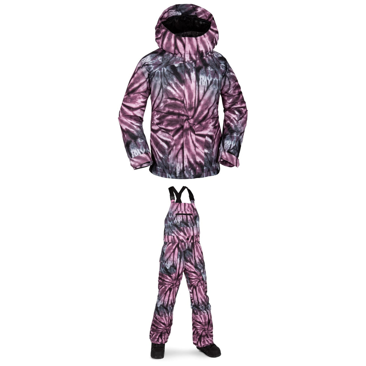 Volcom Westerlies Insulated Jacket - Girls' + Volcom Barkley Bib Overalls - Kids'