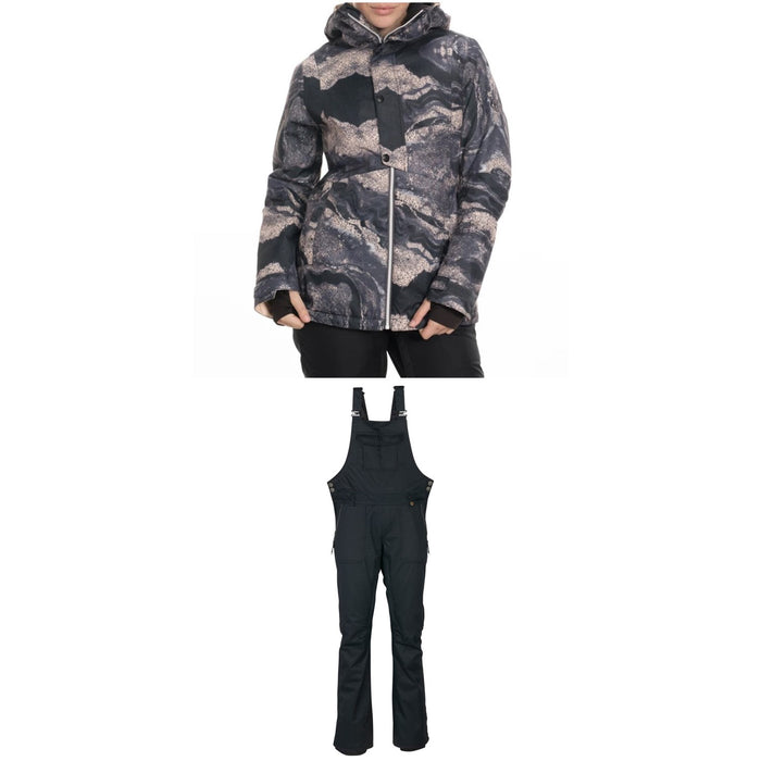 686 Rumor Insulated Jacket + 686 Black Magic Insulated Bibs - Women's