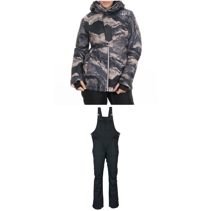 686 Rumor Insulated Jacket + 686 Black Magic Insulated Bibs - Women's