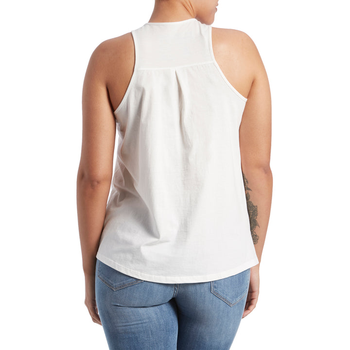 Patagonia Pastel P-6 Logo Organic High-Neck Tank Top - Women's White
