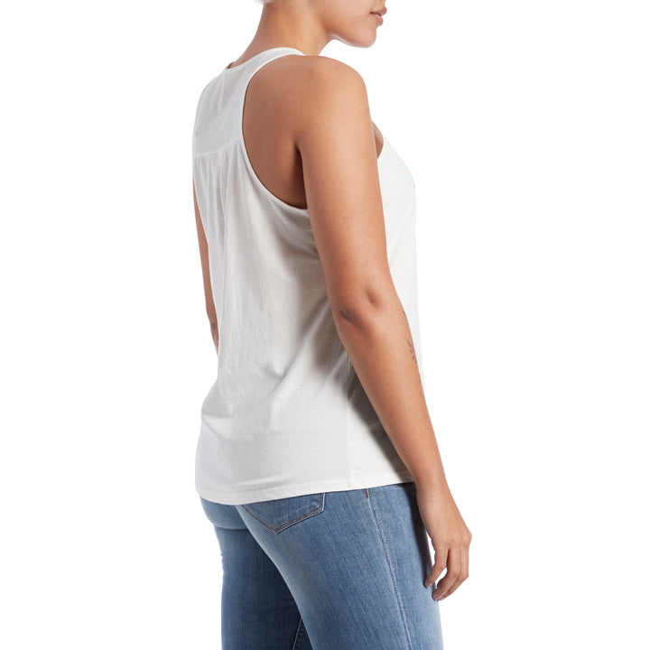 Patagonia Pastel P-6 Logo Organic High-Neck Tank Top - Women's White
