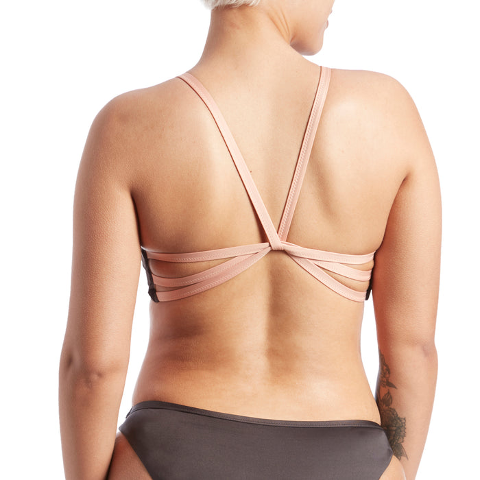 Patagonia Nanogrip Nireta Bikini Top - Women's Tiger Tracks Camo Small: Ink Black