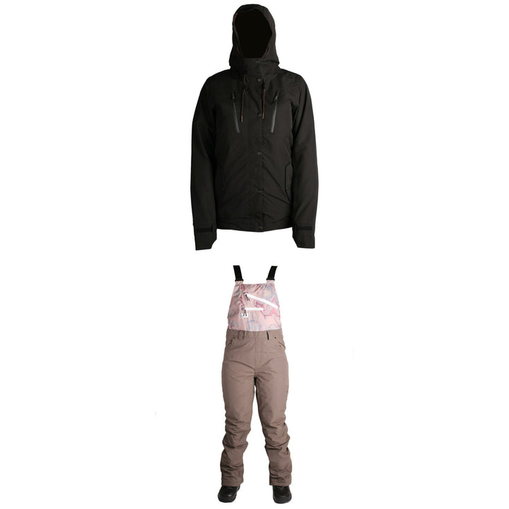 Ride Wallingford Shell Jacket + Ride Emerald Bibs - Women's