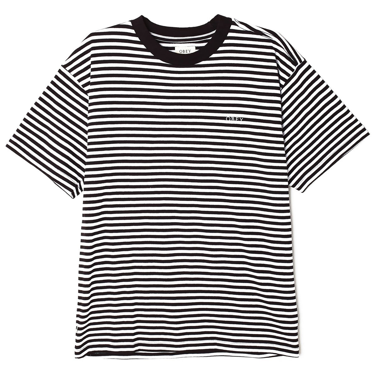 Obey Clothing Ideals Sustainable Stripe T-Shirt Black Multi