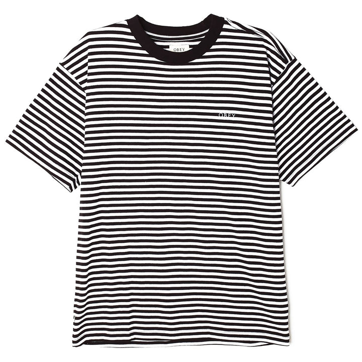 Obey Clothing Ideals Sustainable Stripe T-Shirt Black Multi