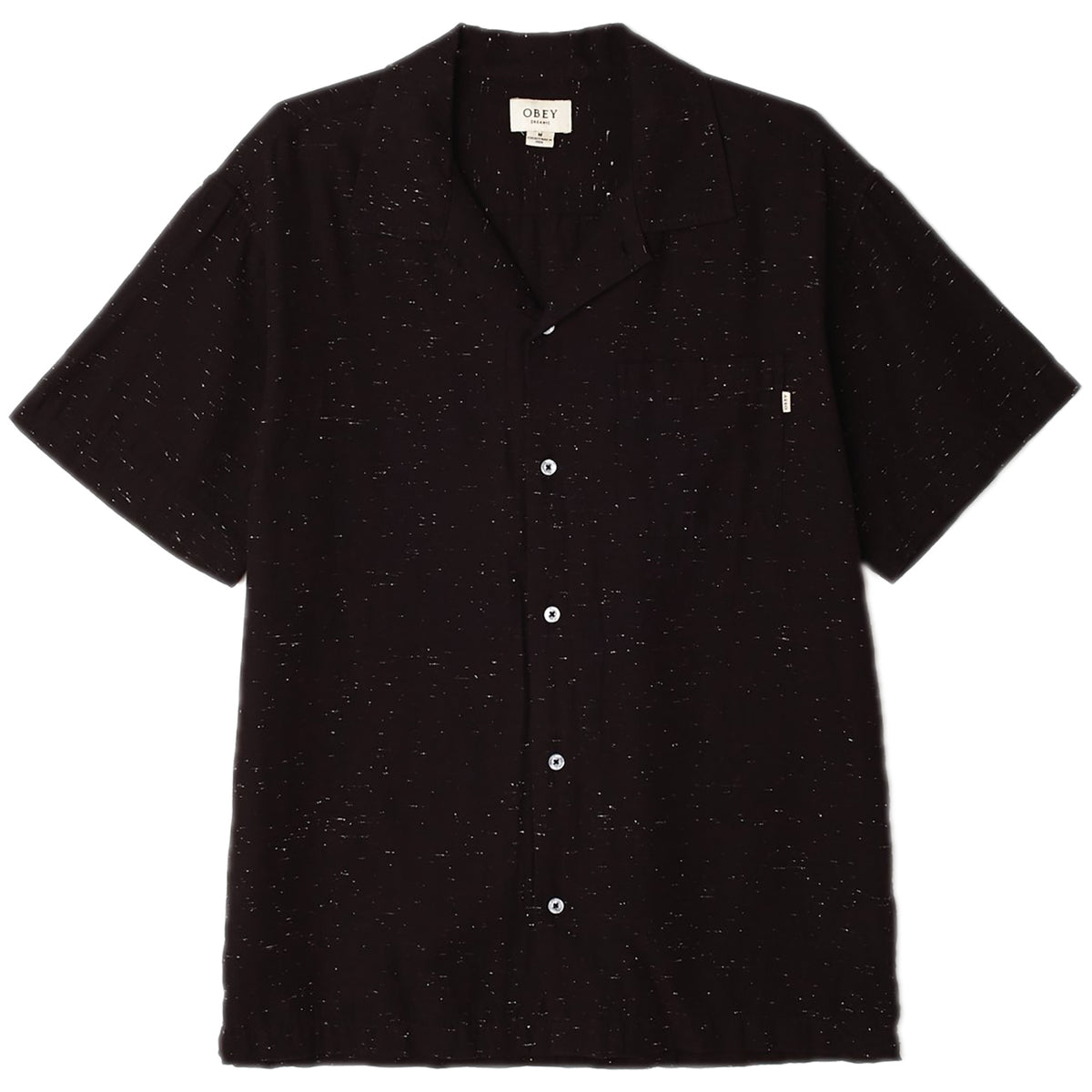 Obey Clothing Ideals Organic Nep Woven Short-Sleeve Shirt Black