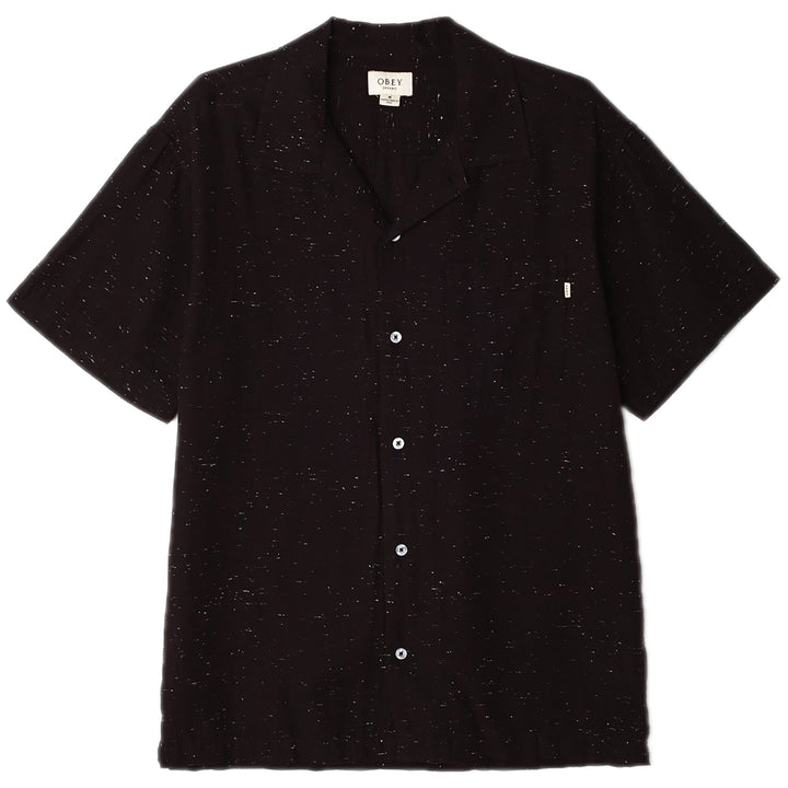 Obey Clothing Ideals Organic Nep Woven Short-Sleeve Shirt Black